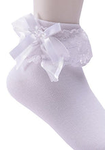 Load image into Gallery viewer, 3 Pack Little Girls Cotton Lace Ruffle Princess Style Dress Socks(2T-12T)