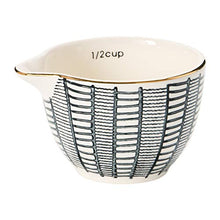 Load image into Gallery viewer, Creative Co-Op Stoneware, Black & White, Set of 4 Measuring Cup, 4.5"