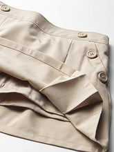 Load image into Gallery viewer, Nautica girls School Uniform Stretch Poplin Scooter Skirt, Khaki, 5 US