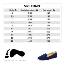 Load image into Gallery viewer, COASIS Women's Classic Ballet Flats Slip on Comfort Walking Dress Shoes Navy