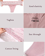 Load image into Gallery viewer, FINETOO 7 Pack Thongs for Women Sexy Panties Seamless Stretch Breathable No Show Lace Thong Underwear