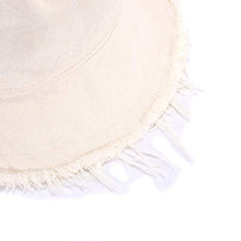 Load image into Gallery viewer, boderier Sun Hats for Women Summer Casual Wide Brim Cotton Bucket Hat Beach Vacation Travel Accessories (Beige)