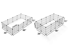 Load image into Gallery viewer, Tespo Pet Playpen, Small Animal Cage Indoor Portable Metal Wire yd Fence for Small Animals, Guinea Pigs, Rabbits Kennel Crate Fence Tent, Black 12 Panels