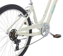 Load image into Gallery viewer, Schwinn Sivica 7 Cruiser Bike for Women with 26-Inch Wheels in Cream, 7-Speed Shimano Drivetrain and Aluminum Step-Through Frame (S37257F40OS)