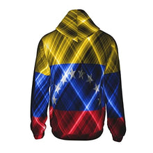 Load image into Gallery viewer, Venezuela Flag5 Print Hoodies Kids 3D Print Sweatshirts Long Sleeve Pullover Hoodies with Pocket for Teen Boys and Girls Black