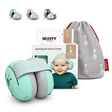 Load image into Gallery viewer, Alpine Muffy Baby Ear Protection for Newborn and Babies up to 36 Months - Noise Reduction Earmuffs for Toddlers and Kids to Prevent Hearing Damage & Improve Sleep - Official Sophie La Girafe Edition