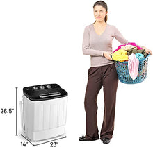 Load image into Gallery viewer, MamaHome DF-X3608-Black Mini Washing Machine, XPB36-1208-Black, Black