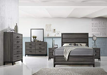 Load image into Gallery viewer, Kings Brand Furniture – Ambroise 6-Piece King Size Bedroom Set, Grey/Black. Bed, Dresser, Mirror, Chest & 2 Night Stands