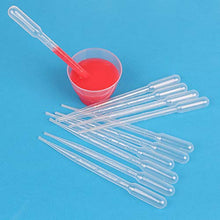 Load image into Gallery viewer, 100pcs 3ML Plastic Disposable Transfer Pipettes - Eye Dropper Set Transfer Graduated Pipettes Calibrated Dropper for Essential Oils & Science Laboratory