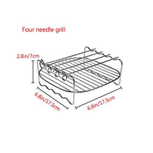 Load image into Gallery viewer, 11PCS Air-Fryer-Accessories with Recipe-Cookbook-Liners, Non-stick Barrel/Pan + Metal Holder + Multi-Purpose Rack +Baking Mat