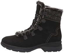 Load image into Gallery viewer, Clarks Women's Aveleigh Zip Warmlined Waterproof Fashion Boot, Black Waxy Suede, 8.5