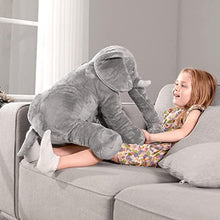 Load image into Gallery viewer, Stuffed Elephant Plush Animal Toy 24 INCH+ 9.8 INCH(2PC)