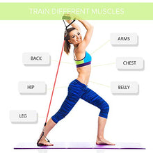 Load image into Gallery viewer, CoutureBridal 11 Pack Resistance Bands Set, Exercise Elastic Bands,Portable Home Workouts Accessories for Resistance Training Gym Physical Therapy Yoga Pilates