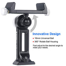Load image into Gallery viewer, Phone Holder Adapter for Tripod, On Table iPhone Stand, Arca QR, 1/4" Screw Mount, 360 Degree Ball Head Rotate & Tilt Vertical & Horizontal, Fits iPhone 6 7 8 X 11 Pro Se Samsung Phone Clamp