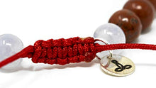 Load image into Gallery viewer, Larimar Accessories | 8mm Mala Beads Bracelet | Mala Gemstone Bracelet | Mala Yoga Bracelet | Mala Prayer Bracelet | Mala Meditation Beads Bracelet | (Red Jasper & Blue Lace Agate)