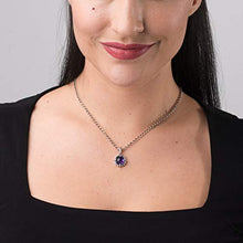 Load image into Gallery viewer, Carolyn Pollack Sterling Silver Round Shape Purple Amethyst Gemstone Pendant Enhancer