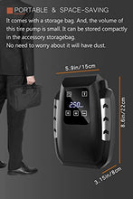 Load image into Gallery viewer, sanyi Portable Air Compressor air Pump DC 12V Portable Tire Inflator for Car Tires, Bicycles and Other Inflatables with 3 Nozzles and Storage Bag (Silver)