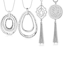 Load image into Gallery viewer, CASSIECA Long Pendant Necklace for Women Tassel Statement Necklace Set for Sweater Jewerly Accessories