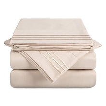 Load image into Gallery viewer, FAPO Queen Bed Sheets Set, 6 Piece Super Brushed Microfiber 1800 Bedding Sheets & Pillowcases-Wrinkle & Fade & Hypoallergenic Resistant Bed Sets-Easy Fit and Breathable & Cooling Sheets (Beige) …