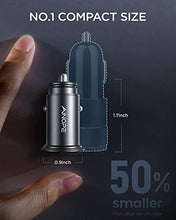 Load image into Gallery viewer, Car Charger, AINOPE Smallest 4.8A All Metal Car Charger Adapter Fast Charge USB Car Charger Flush Fit Compatible with iPhone 13/12/11 pro/XR/x/7/6s, iPad Air 2/Mini 3, Samsung Note 9/S10/S9/S8-Black