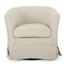 Load image into Gallery viewer, Christopher Knight Home Cecilia Swivel Chair with Loose Cover, Natural Fabric
