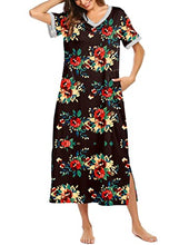Load image into Gallery viewer, Ekouaer Loungewear Long Nightgown Women's Ultra-Soft Nightshirt Full Length Sleepwear with Pocket