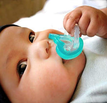 Load image into Gallery viewer, RaZbaby JollyPop Baby Pacifier Plus, 3m+, Teal, Double Pack