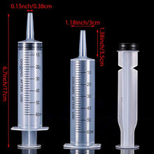 Load image into Gallery viewer, Frienda 4 Pack Large Plastic Syringe for Scientific Labs and Dispensing Multiple Uses Measuring Syringe Tools (60 ml)