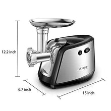 Load image into Gallery viewer, Electric Meat Grinder, Aobosi 3-IN-1 Meat Mincer & Sausage Stuffer,【1200W Max】Sausage & Kubbe Kits Included, 3 Grinding Plates,Dual Safety Switch, Stainless Steel Housing