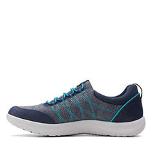 Load image into Gallery viewer, Clarks womens Adella Holly Sneaker, Navy Textile, 10 US