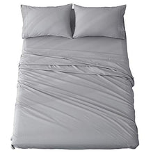 Load image into Gallery viewer, Shilucheng Queen Size Bed Sheets Set Microfiber 1800 Thread Count Percale Super Soft and Comforterble 16 Inch Deep Pockets Wrinkle Fade and Hypoallergenic - 4 Piece (Queen, Grey)