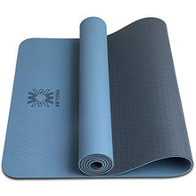 Load image into Gallery viewer, WWWW Yoga Mat Eco Friendly TPE Non Slip Yoga Mats by SGS Certified with Carrying Strap,72"x24" Extra Thick 1/4" for Yoga Pilates Fitness Exercise Mat