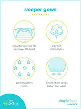 Load image into Gallery viewer, Simple Joys by Carter's Baby Boys' Cotton Sleeper Gown, Pack of 3, Blue/White, Newborn