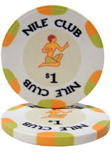 Load image into Gallery viewer, 25 $1 Nile Club 10 Gram Ceramic Casino Quality Poker Chips