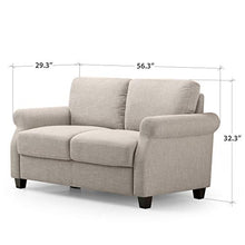 Load image into Gallery viewer, ZINUS Josh Loveseat Sofa / Easy, Tool-Free Assembly, Beige
