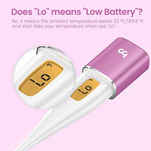 Load image into Gallery viewer, Digital Basal Thermometer, High-Precision Oral Thermometer with Backlit & LCD, 1/100th Degree and Memory Recall Thermometer with APP(iOS & Android) for Nature Family Planning and Fever, Purple