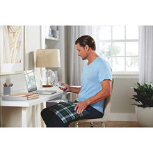 Load image into Gallery viewer, Sunbeam Heating and Massage Pad for Pain Relief | Small Flexi-Soft, 2 Heat & 2 Massage Settings with Auto-Off | Blue Plaid, 12-Inch x 12-Inch