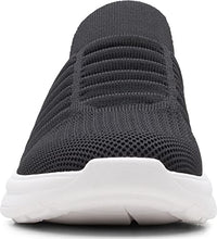 Load image into Gallery viewer, Clarks Women's Ezera Walk Sneaker, Black Knit, 10 Wide