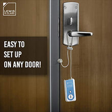 Load image into Gallery viewer, Lewis N Clark Travel Door Alarm + Window Guard Portable Home Security System Battery Operated for Hotel, Bedroom, Apartment & Dorm, with Built in LED Flashlight, Blue
