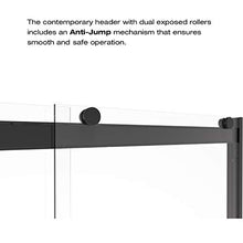 Load image into Gallery viewer, Basco RTLH05B6070CLWI Rotolo Sliding Shower Door, Matte Black, 56-60 in. Wide x 70 in. high, Clear