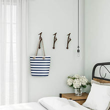 Load image into Gallery viewer, Lavish Home Decorative Skeleton Key Design Cast Iron Shabby Chic Wall Mount Hooks for Coats, Towels, Hats, Scarves, Jewelry, and More, (L) 2.5”x (W) 5”x (H) 11”, Rustic Brown