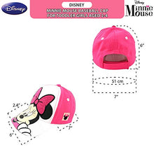 Load image into Gallery viewer, Disney girls Toddler Hat For girl’s ages 2-7 Minnie Mouse Kids Baseball Cap, Pink/White, 2-4T US