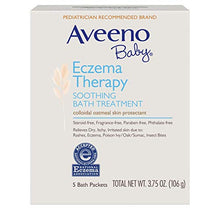 Load image into Gallery viewer, Aveeno Baby Eczema Therapy Soothing Bath Treatment for Relief of Dry, Itchy and Irritated Skin, Made with Soothing Natural Colloidal Oatmeal, 5 ct.