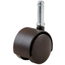 Load image into Gallery viewer, Shepherd Hardware 9741 2-Inch Office Chair Caster, Twin Wheel, 7/16-Inch Stem Diameter, 75-Lb Load Capacity