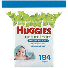 Load image into Gallery viewer, Huggies Natural Care Refreshing Baby Wipes, Scented, 1 Refill Pack (184 Wipes Total)