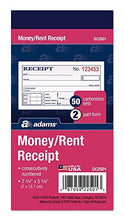Load image into Gallery viewer, Adams Money and Rent Receipt, 2-3/4 x 5-3/8 Inches, 2-Parts, Carbonless, White/Canary, 50 Sets per Book, 9 Books (DC2501-9))