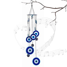 Load image into Gallery viewer, Wistwoxxon Wind Chimes Outdoor,Evil Eye Sympathy Wind Chime with Aluminum Tuned Soothing Musical Bell Sounds, Metal Wind Chimes Perfect Decoration for Patio, Balcony,Garden (Evil Eye)