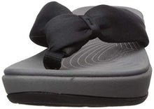 Load image into Gallery viewer, Clarks Women's Arla Glison Flip-Flop, black fabric, 8 Medium US