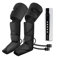 Load image into Gallery viewer, CINCOM Leg Air Compression Massager for Foot Calf Thigh Upgrade Leg Wraps with Portable Handheld Controller and 2 Extensions- 3 Modes & 3 Intensities (Black)