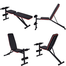 Load image into Gallery viewer, Riforla Home Gym Adjustable Weight Bench Foldable Workout Bench Sit Up AB Incline Abs Bench Flat Fly Press Fitness Rope Weight Capacity 600LBS